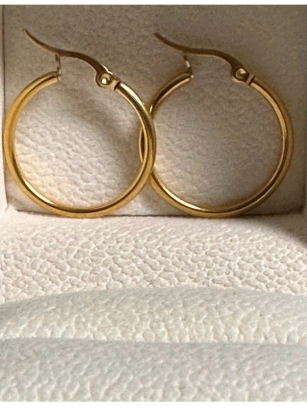 25mm Gold Tone Hoop earrings NWOT